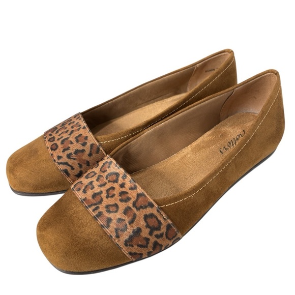 Trotters Samantha Chestnut Vegan Calf Leather Womens Shoe Sz 6.5 WW Loafer Flats - Picture 9 of 11